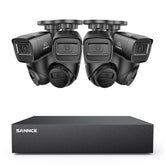 5MP 8-Channel Wired Security DVR System with 8pcs 2MP Outdoor Bullet CCTV Cameras, Smart Human / Vehicle / Motion Detection